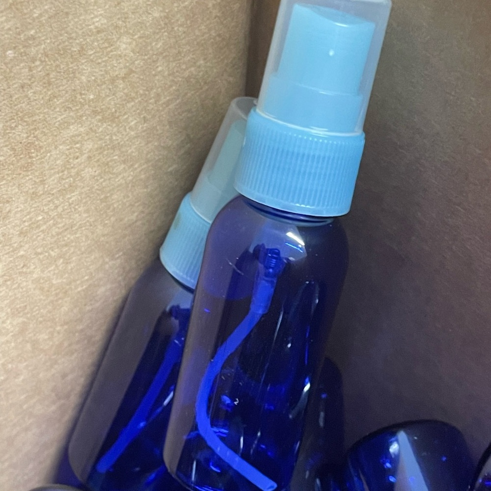 Blue Spray Bottles